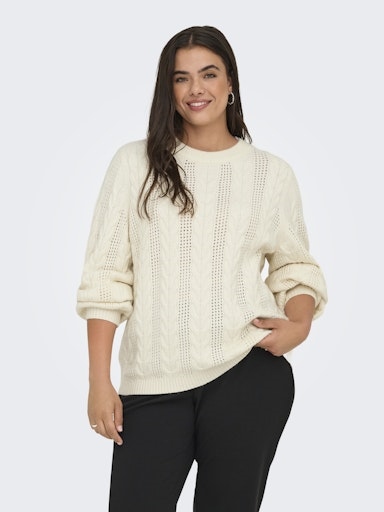 Pullover mit Zopfmuster Pullover mit Zopfmuster