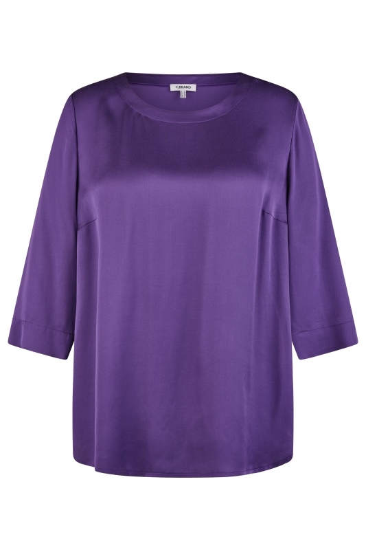 Satin-Schlupfbluse 3/4 Arm Satin-Schlupfbluse 3/4 Arm
