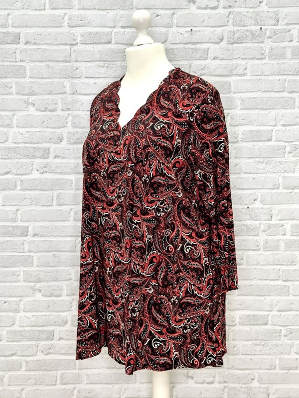 Tunika Shirt langarm A-Linie Redpaisey Tunika Shirt langarm A-Linie Redpaisey