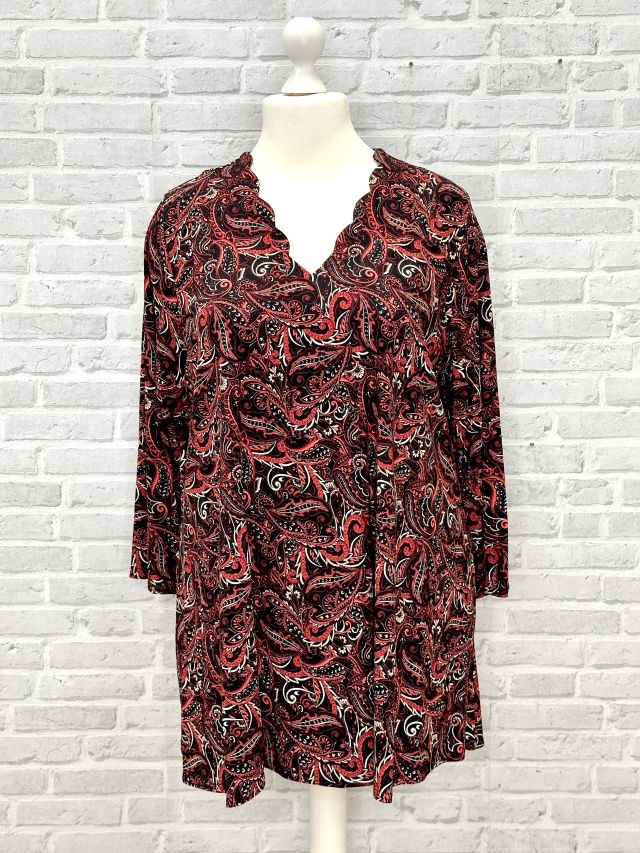 Tunika Shirt langarm A-Linie Redpaisey Tunika Shirt langarm A-Linie Redpaisey