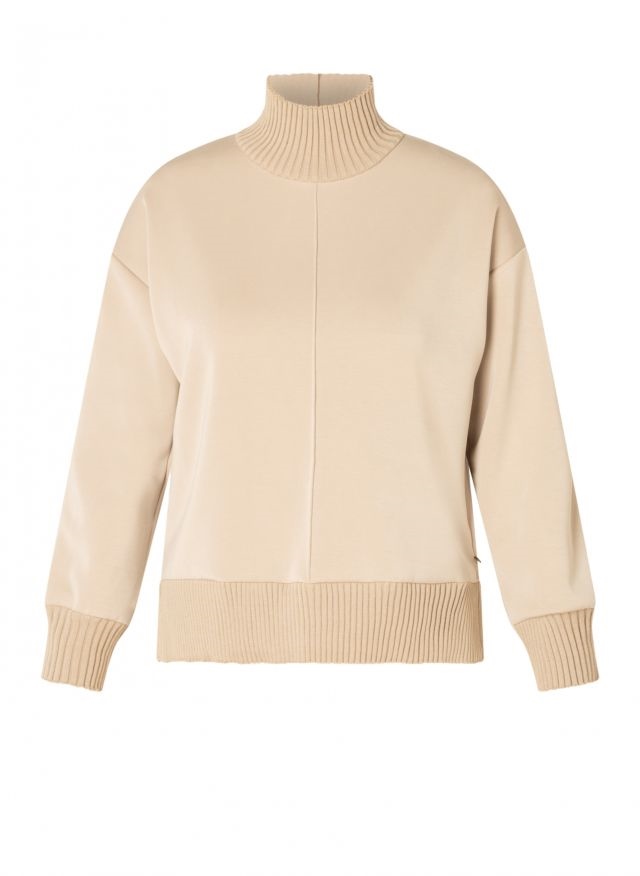Sweatshirt mit Strickbündchen Sweatshirt mit Strickbündchen