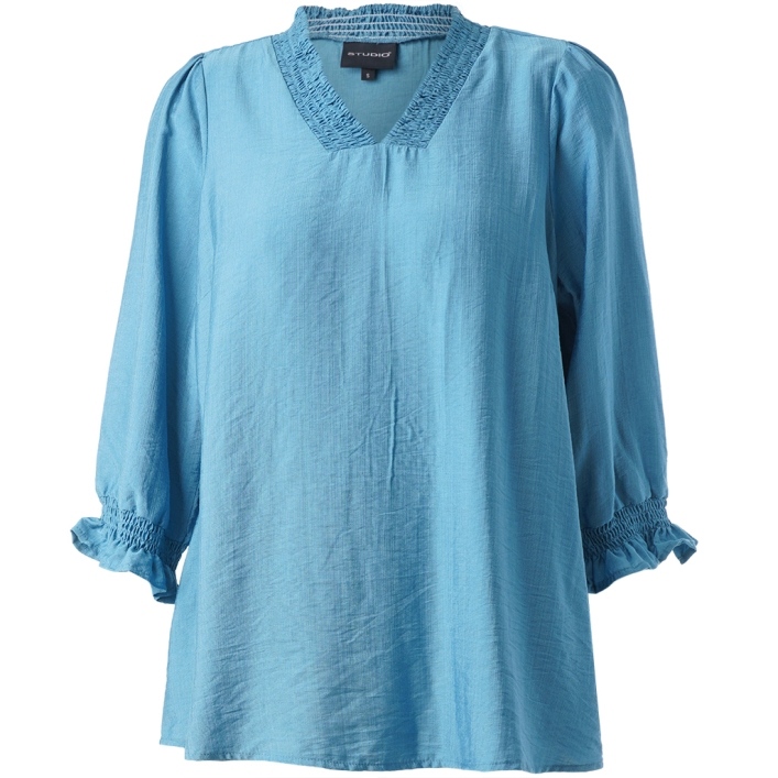 Bluse 3/4 Arm gesmokt Bluse 3/4 Arm gesmokt