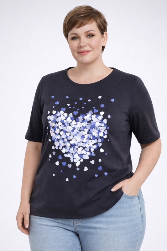 Herz-Shirt kurzarm Herz-Shirt kurzarm