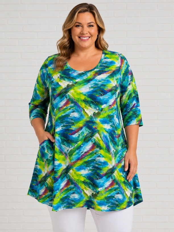 Tunika-Shirt kurzarm A-Linie Fresh Tunika-Shirt kurzarm A-Linie Fresh