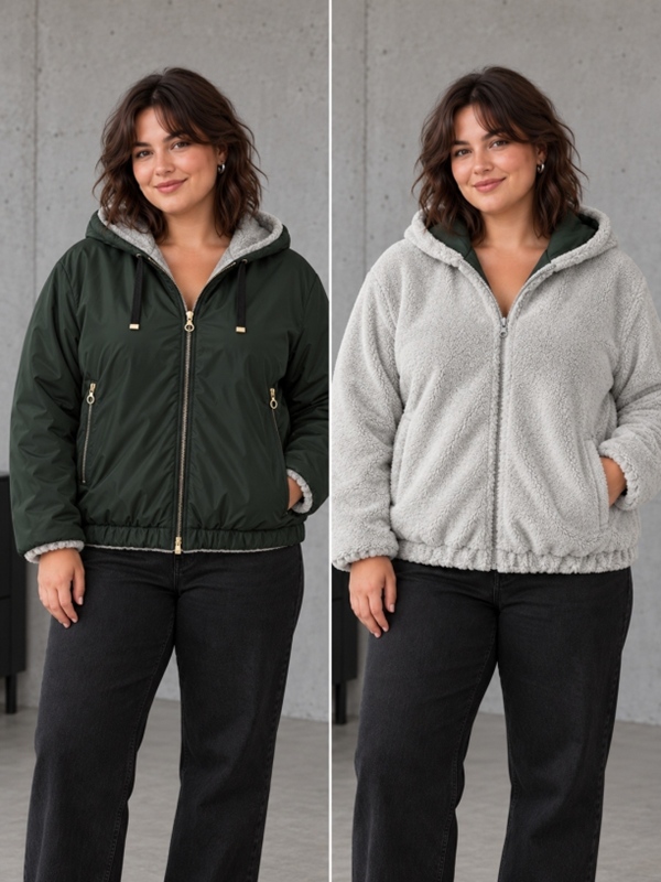 2 in 1 Teddyfell-Wendejacke 2 in 1 Teddyfell-Wendejacke