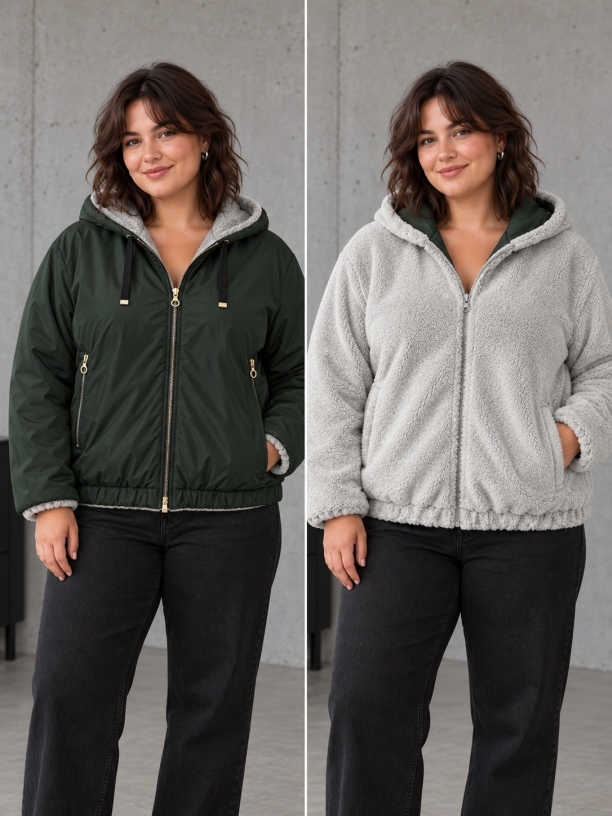 2 in 1 Teddyfell-Wendejacke 2 in 1 Teddyfell-Wendejacke