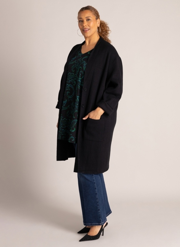 Langer Strick-Cardigan edel Langer Strick-Cardigan edel