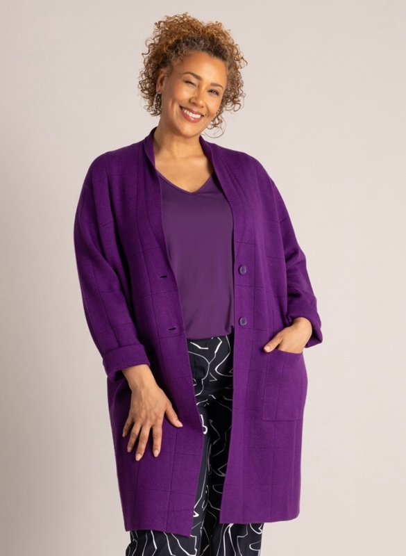 Langer Strick-Cardigan edel Langer Strick-Cardigan edel