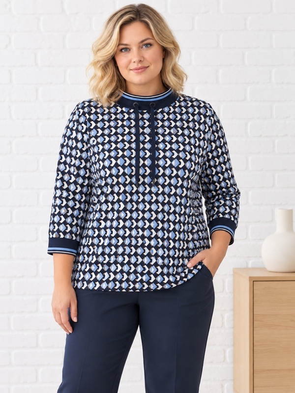 Sweatshirt Kragen 3/4 Arm Sweatshirt Kragen 3/4 Arm