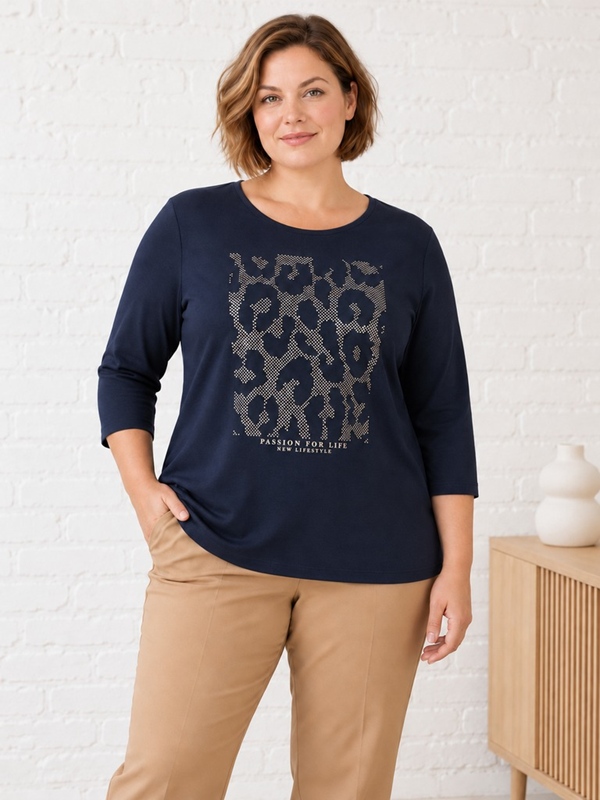 T-Shirt 3/4 Arm mit Glitzer