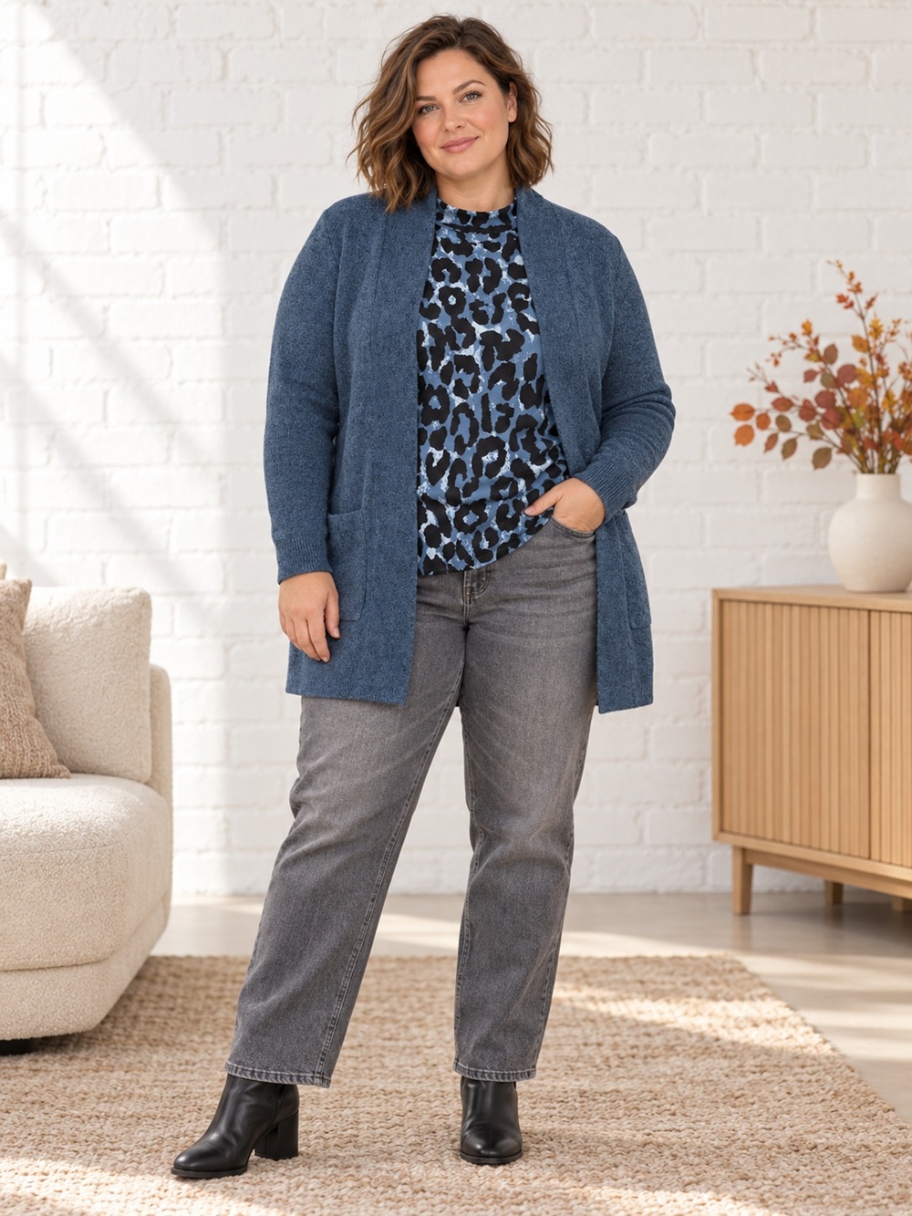 Weicher Strick-Cardigan Weicher Strick-Cardigan