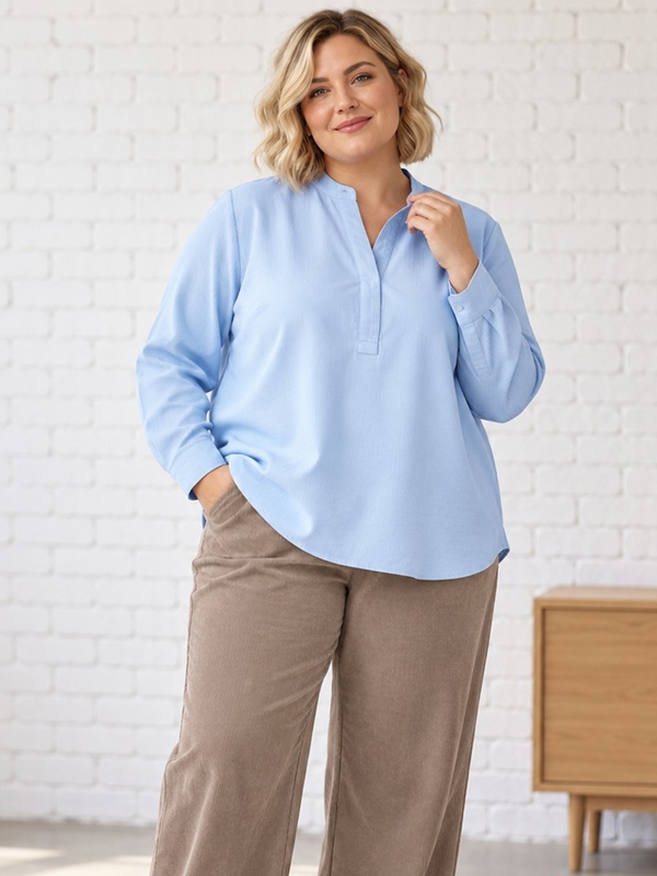 Kord-Bluse langarm Kord-Bluse langarm