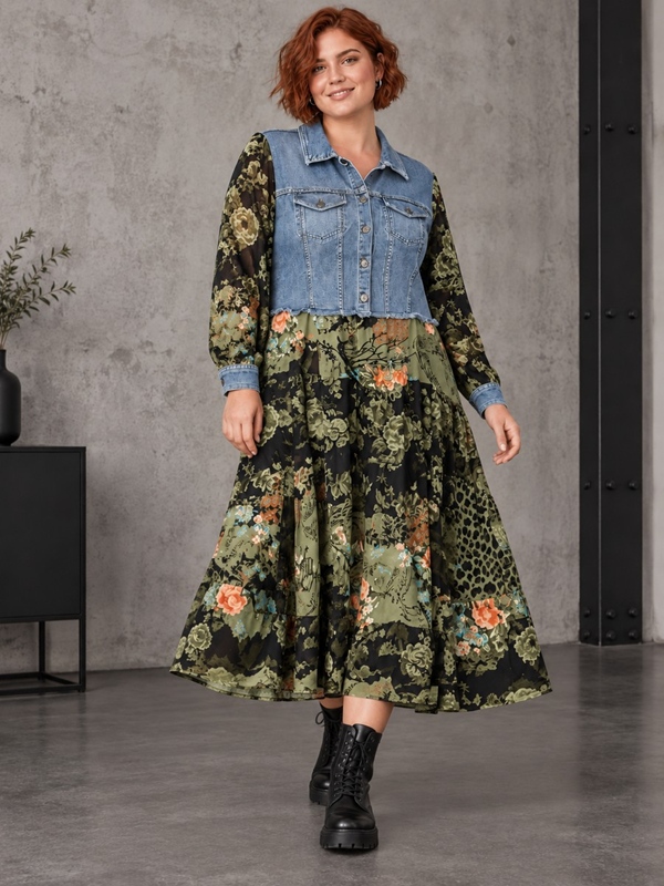 Cooles Kleid mit Jeans Cooles Kleid mit Jeans