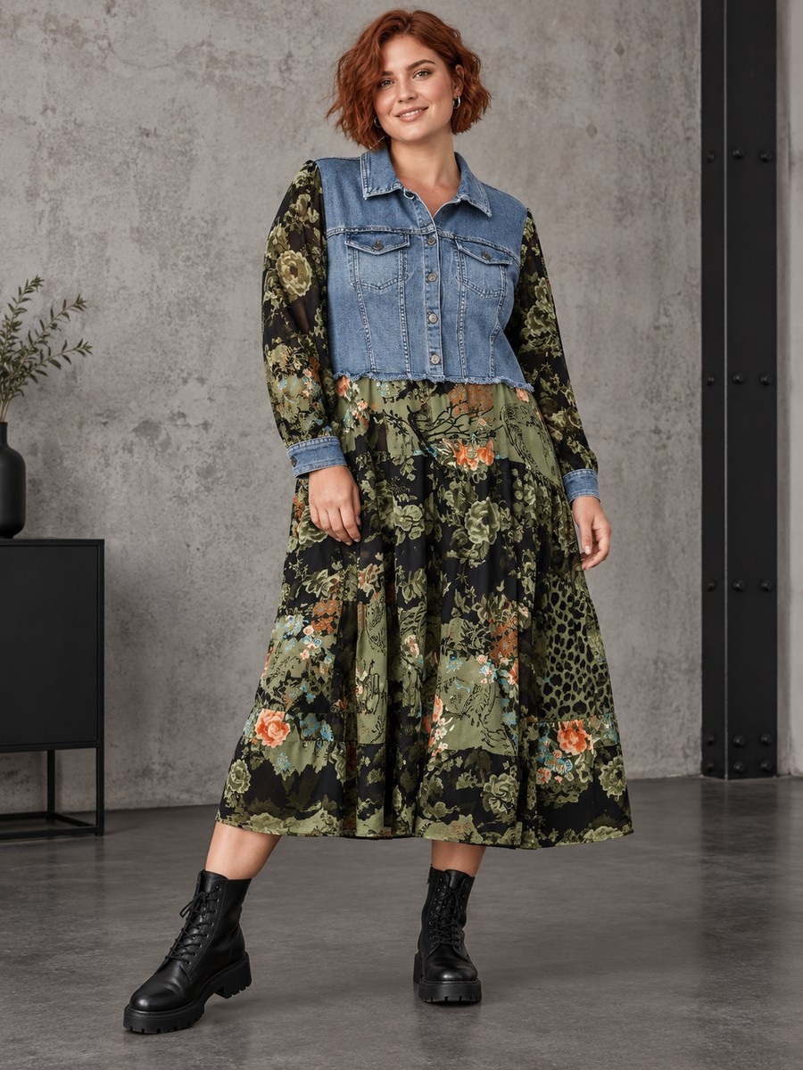 Cooles Kleid mit Jeans Cooles Kleid mit Jeans