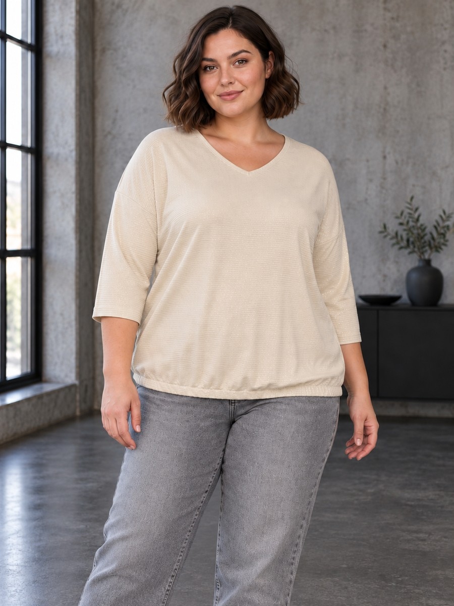 Shirt 3/4 Arm mit Glitzer Shirt 3/4 Arm mit Glitzer