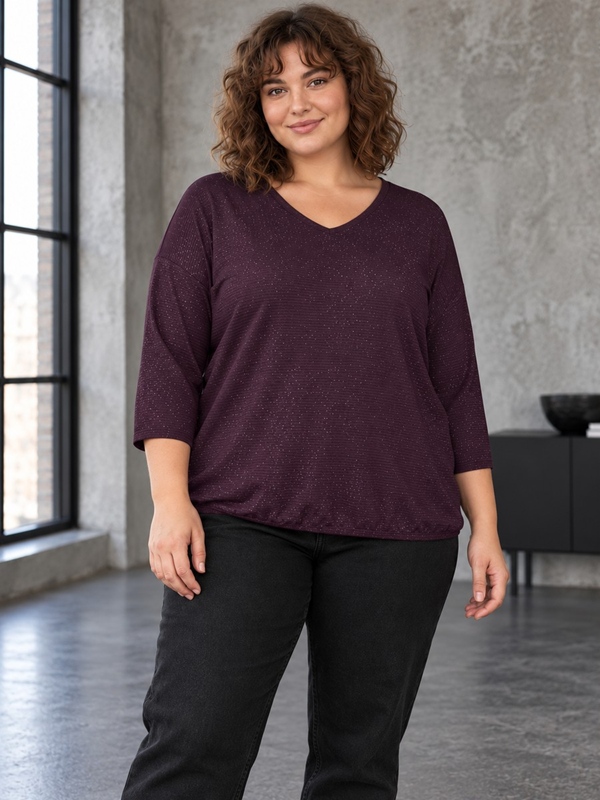 Shirt 3/4 Arm mit Glitzer Shirt 3/4 Arm mit Glitzer