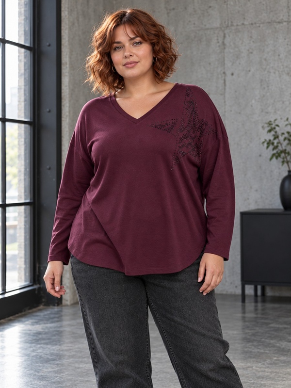 Strick-Shirt langarm Strick-Shirt langarm