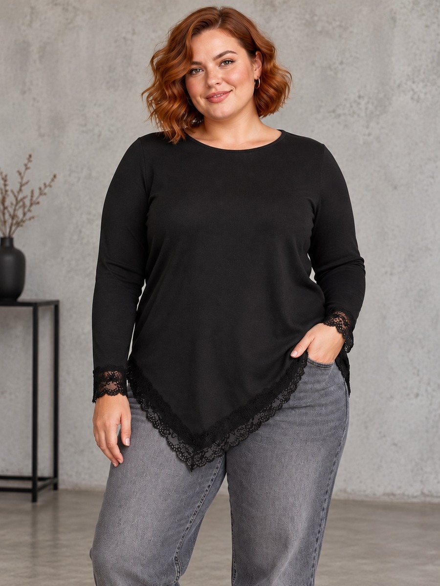 Shirt langarm mit Spitze Shirt langarm mit Spitze