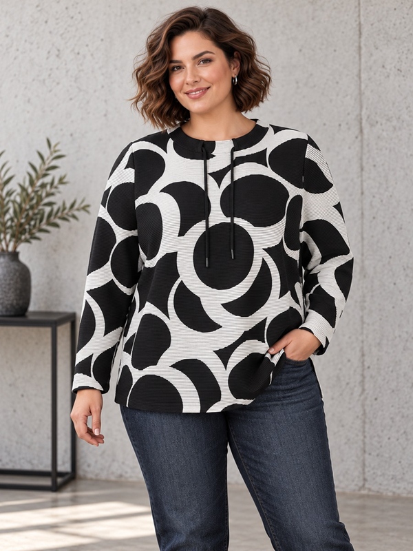 Sweatshirt Rippstruktur Sweatshirt Rippstruktur
