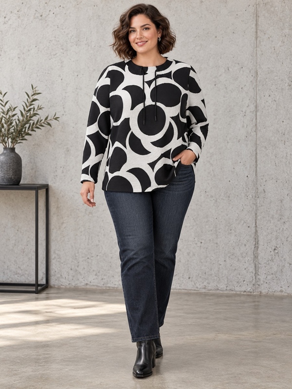 Sweatshirt Rippstruktur Sweatshirt Rippstruktur