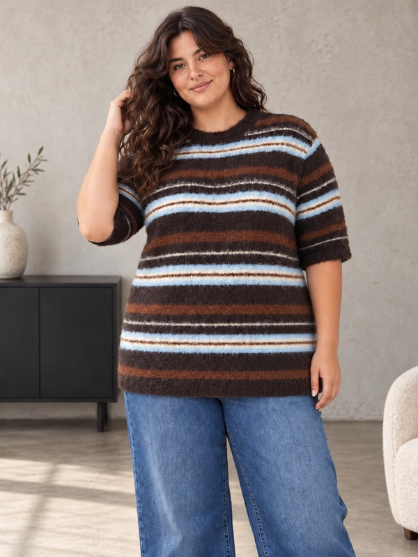 Flausch-Pullover kurzarm Flausch-Pullover kurzarm