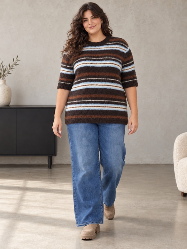 Flausch-Pullover kurzarm Flausch-Pullover kurzarm