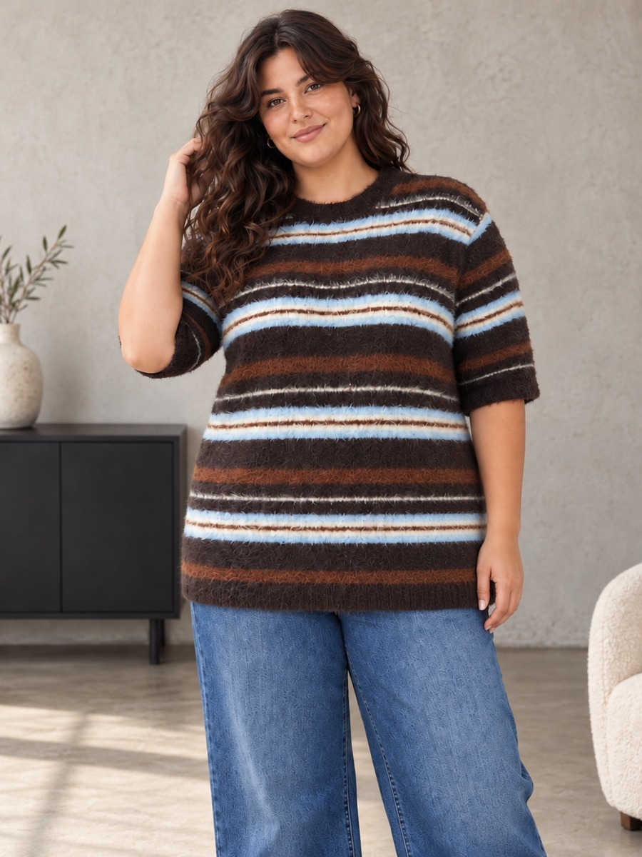 Flausch-Pullover kurzarm Flausch-Pullover kurzarm