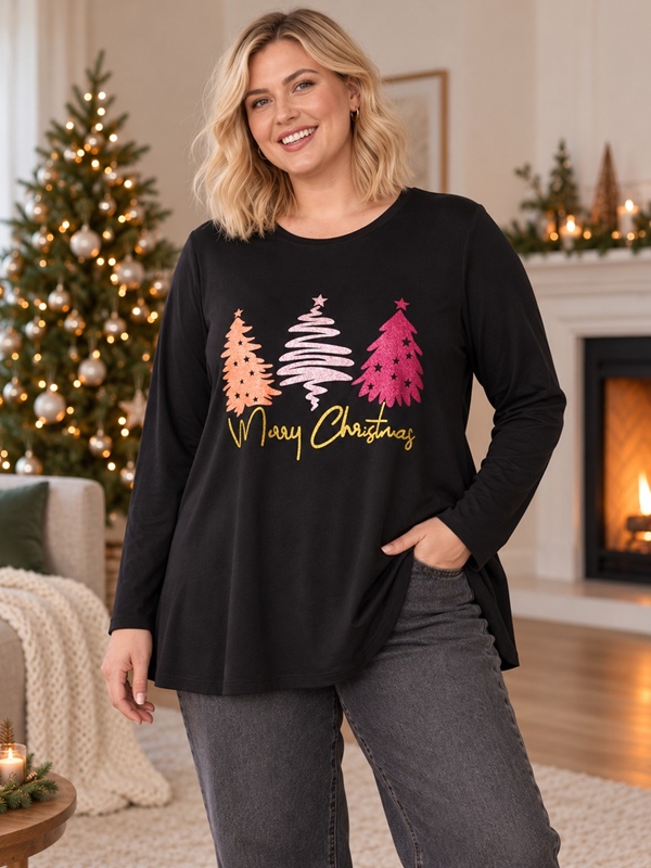 Weihnachts-Shirt langarm Weihnachts-Shirt langarm