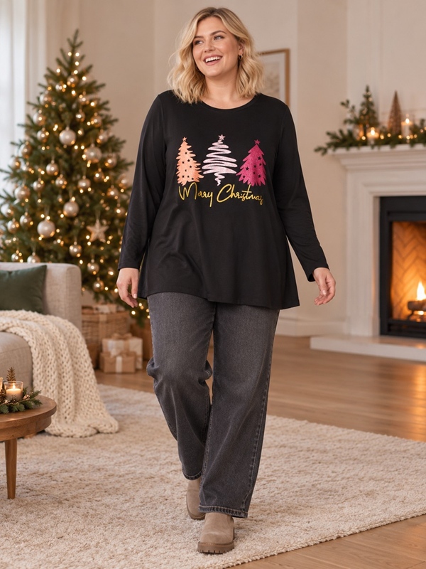 Weihnachts-Shirt langarm Weihnachts-Shirt langarm