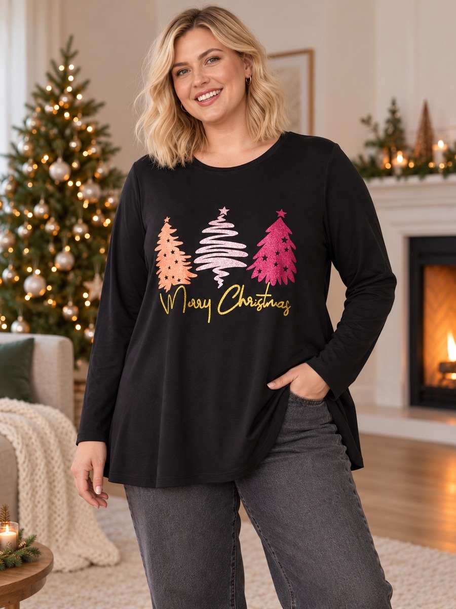 Weihnachts-Shirt langarm Weihnachts-Shirt langarm