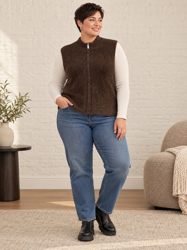 Kuschlige Strickweste Kuschlige Strickweste