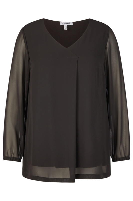 Edle Chiffon-Bluse langarm Edle Chiffon-Bluse langarm