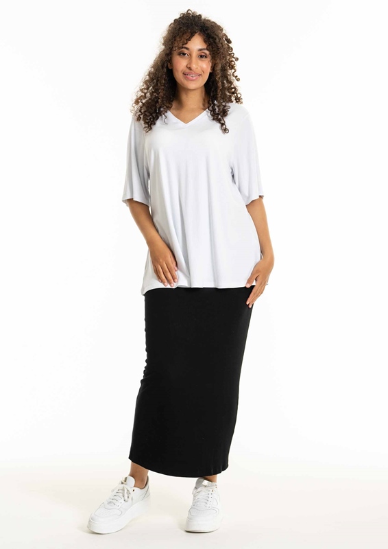 Rippshirt leichte A-Linie kurzarm Rippshirt leichte A-Linie kurzarm