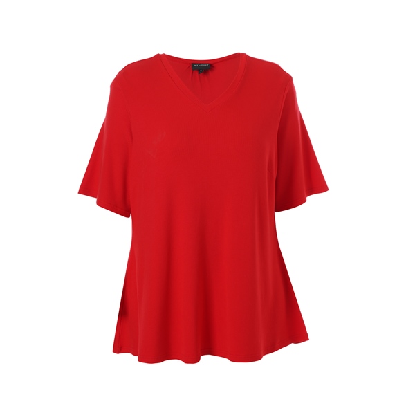 Rippshirt leichte A-Linie kurzarm Rippshirt leichte A-Linie kurzarm
