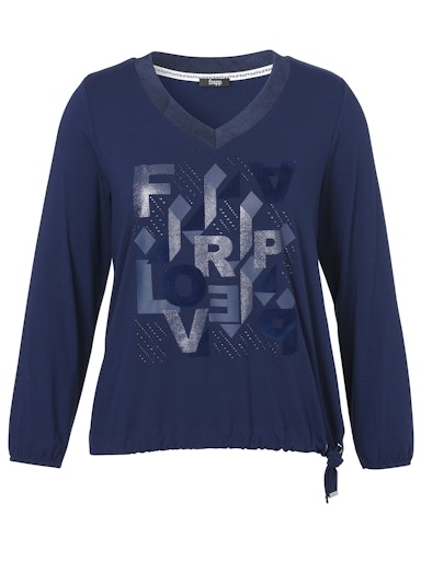 Langarmshirt mit Glitzermotiv Langarmshirt mit Glitzermotiv
