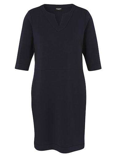 Sweat-Kleid V-Ausschnitt 3/4 Arm Sweat-Kleid V-Ausschnitt 3/4 Arm
