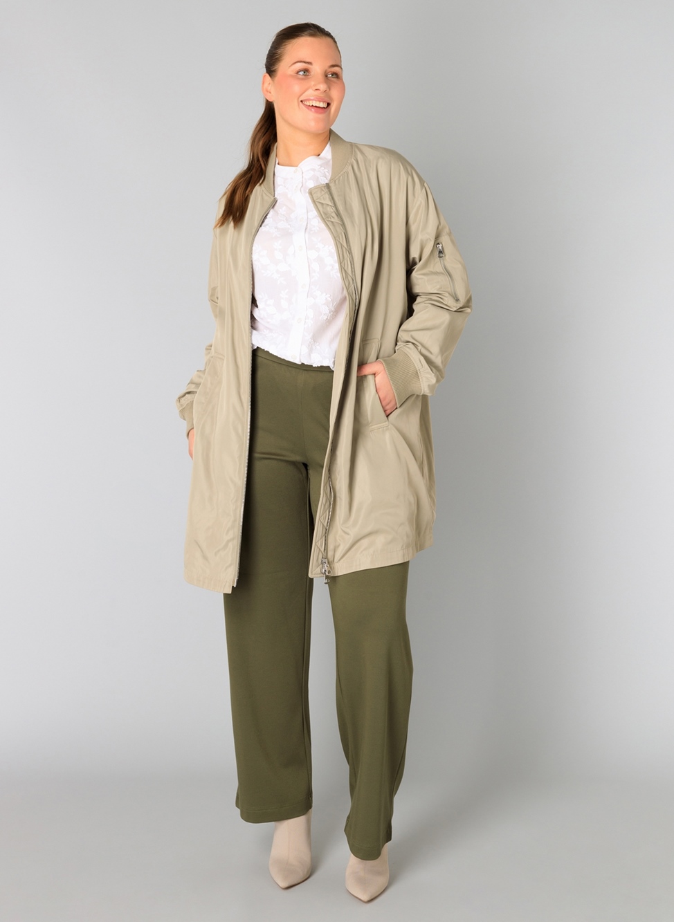 Lange Bomberjacke Lange Bomberjacke