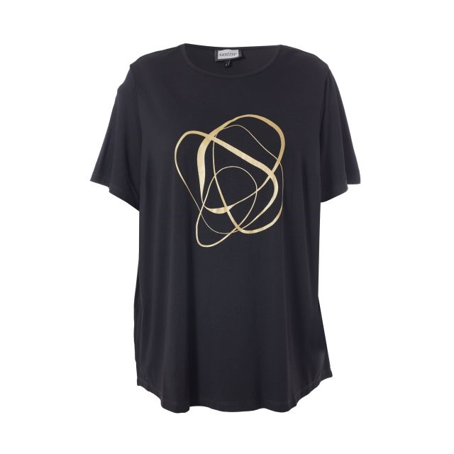 T-Shirt mit Goldprint T-Shirt mit Goldprint