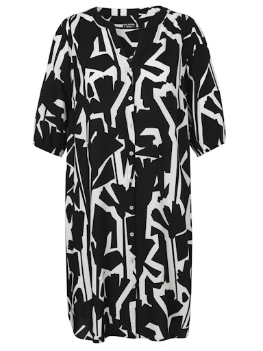 Kleid V-Ausschnitt 3/4 Arm Kleid V-Ausschnitt 3/4 Arm