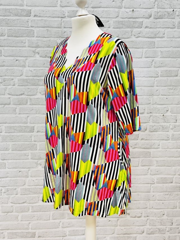 Shirt kurzarm A-Linie Zackenausschnitt Shirt kurzarm A-Linie Zackenausschnitt