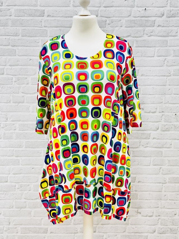 Tunika-Shirt A-Line kurzarm Cube