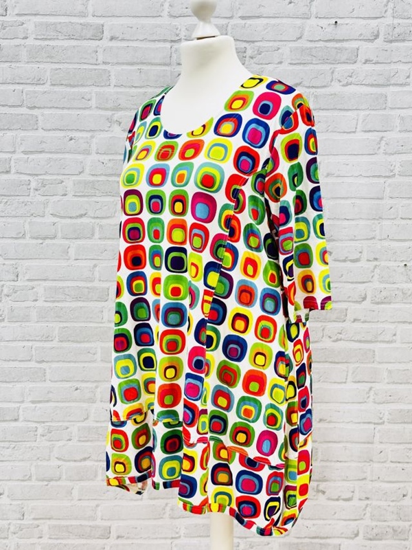 Tunika-Shirt A-Line kurzarm Cube Tunika-Shirt A-Line kurzarm Cube