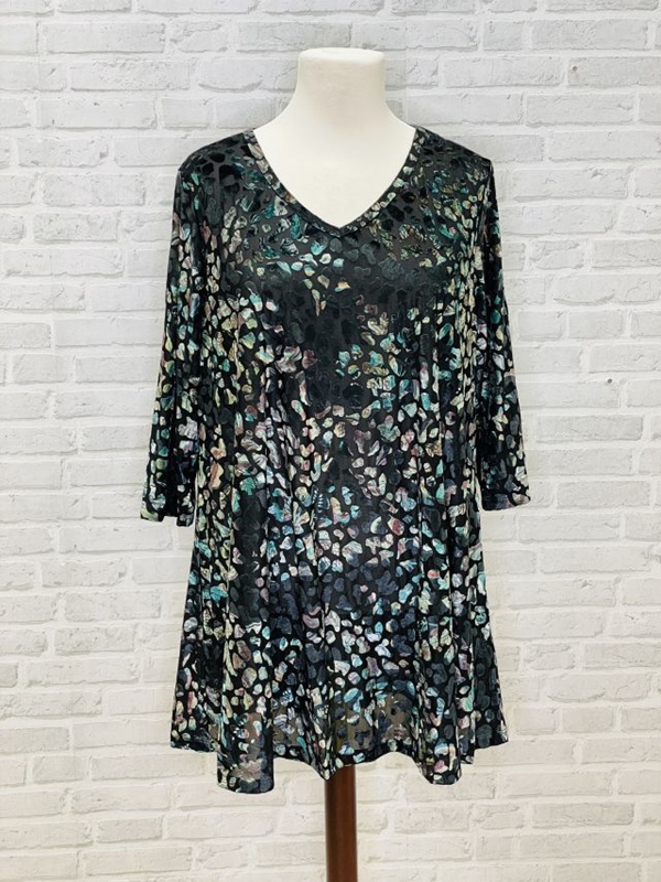 Ausbrenner Shirt  3/4 Arm A-Linie