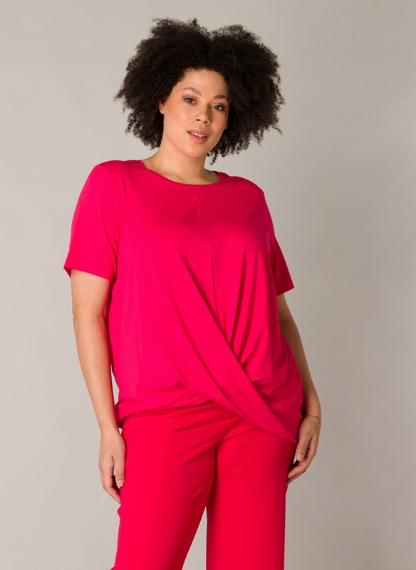 Shirt kurzam mit Wickelsaum