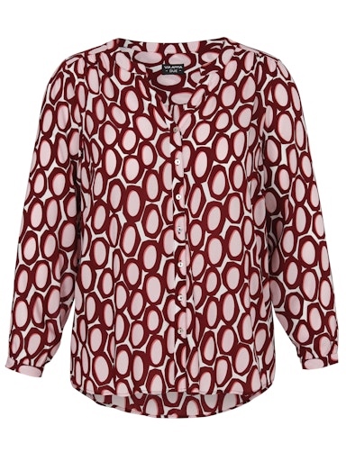 Bluse V-Ausschnitt 3/4 Arm Druck
