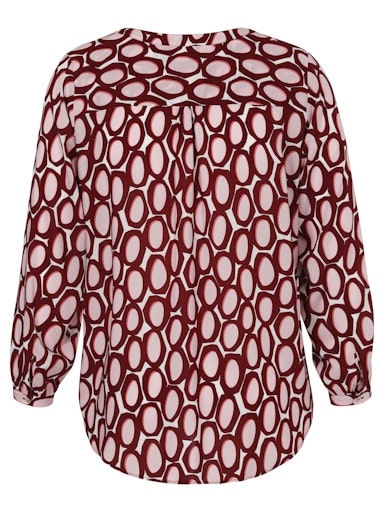 Bluse V-Ausschnitt 3/4 Arm Druck