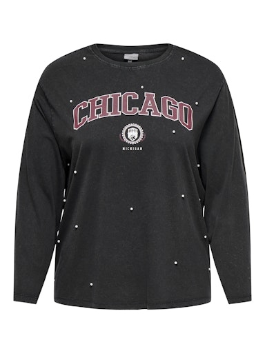 Langarmshirt "Chicago" mit Perlen