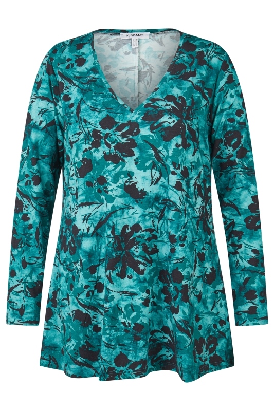 V-Shirt Langarm A-Linie