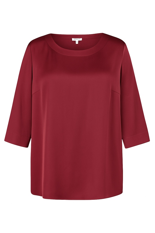 Satin-Schlupfbluse 3/4 Arm