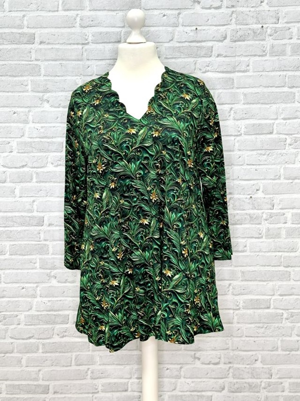 Tunika Shirt 3/4 Arm A-Linie Vanille
